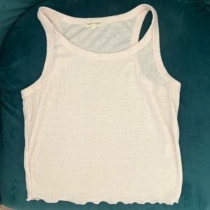 Juniors medium delicate pink racer back tank top